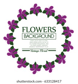 floral background decorative frame