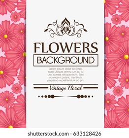 floral background decorative frame
