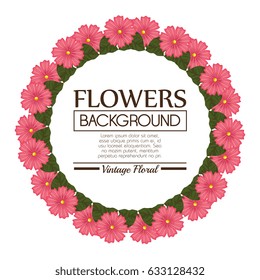 floral background decorative frame