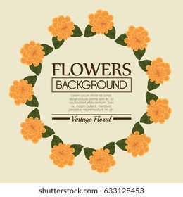 floral background decorative frame