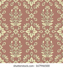 Floral background with decorative pattern