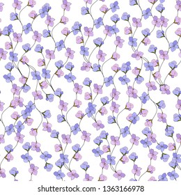Floral background of delicate pink and purple flowers. Light texture for cards, tiles, invitations, greetings and advertising.