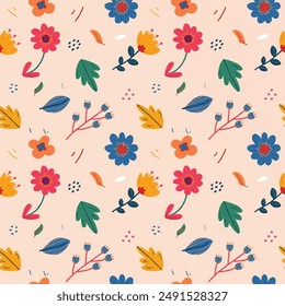 floral background depicting flowers and plants fully or completely editable