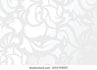 
Floral background design with abstract white flower pattern. Luxury vector horizontal template for Valentine's Day congratulation card, wedding invitation, flyer, gift certificate on 8 March.