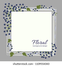 Floral background design with berries