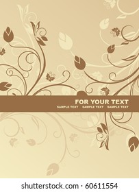 Floral background for design card - vector