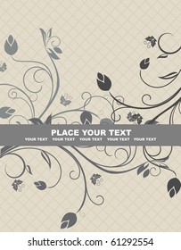 Floral background for design card - vector