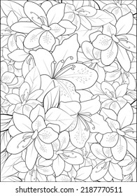 floral background design coloring pages