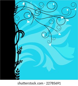 floral background design in colour background	