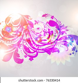 Diseño de fondo floral. Eps10