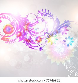 Diseño de fondo floral. Eps10