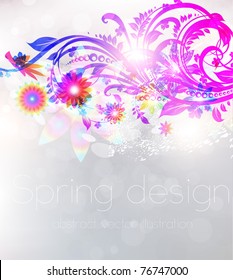 Diseño de fondo floral. Eps10