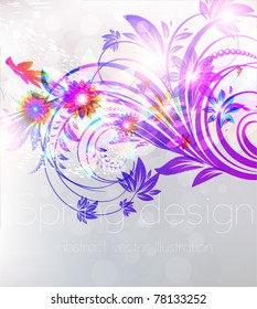 Floral Background design with flower ornament. Vector. eps 10