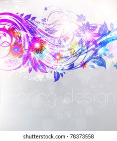 Floral Background design with flower ornament. Vector. eps 10.