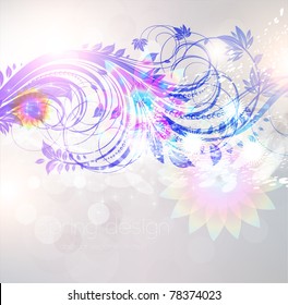 Floral Background design with flower ornament. Vector. eps 10.
