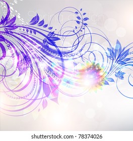 Floral Background design with flower ornament. Vector. eps 10.