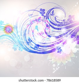 Floral Background design with flower ornament. Vector. eps 10