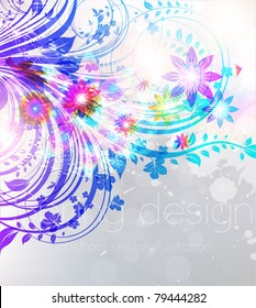 Floral Background design with flower ornament for summer banner. Vector. eps 10
