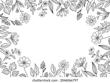 Floraler Hintergrund - Design-Flammenzeichnung 