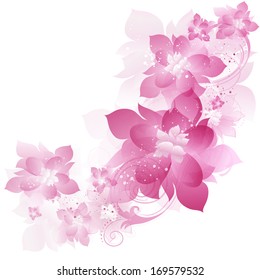 Floral Background With Design Ornate