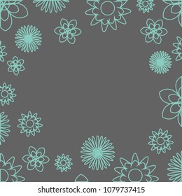 Floral background for design save the date cards, invitations, posters and birthday decorations. Vector sumer border.