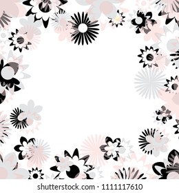 Floral background for design save the date cards, invitations, posters and birthday decorations. Vector spring border.