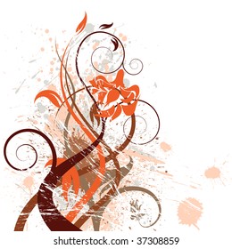 Floral background for design use. Vector illustration.