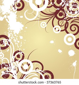 Floral background for design use. Vector illustration.