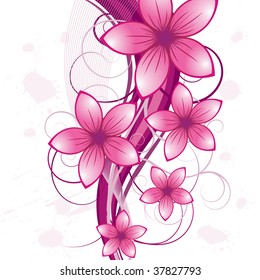 Floral background for design use. Vector illustration.