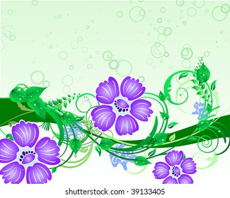 Floral background for design use. Vector illustration.
