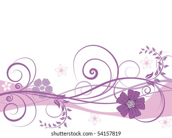 Floral background for design use. Vector illustration.