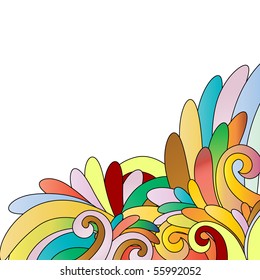 Floral background for design use. Vector illustration.