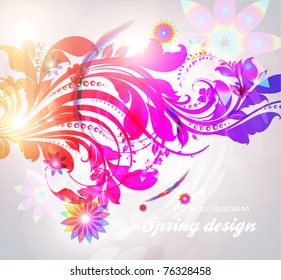 Diseño de fondo floral. Vector Eps10