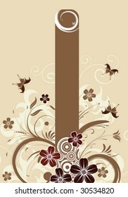 Floral background for design, vector illustration
