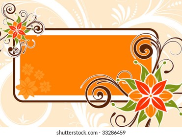 Floral background for design, vector illustration