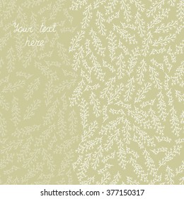 Floral background with doodle branches
