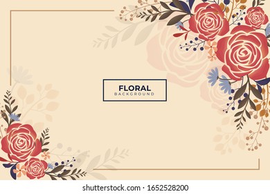 Floral background. Dynamic shapes composition. Eps10 vector