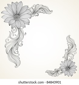 Floral background.  Element for design.