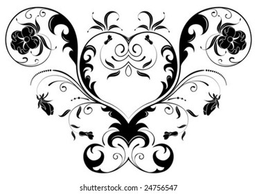 Floral background, element for design, vector illustration