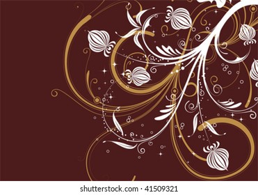 Floral Background, element for design, vector illustration