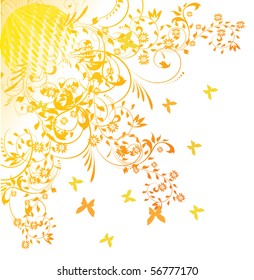 Floral background, element for design, vector illustration