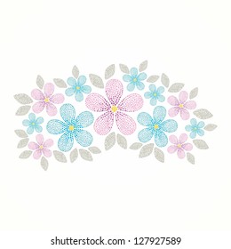 Floral background. Elements for page decoration.