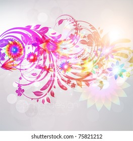 Fondo Floral. Eps10