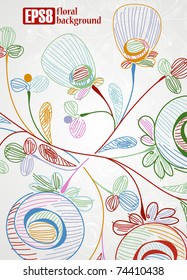 floral background, eps8