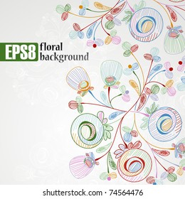 floral background, eps8