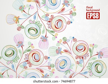 floral background, eps8