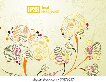 floral background, eps8
