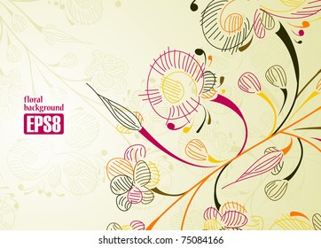 floral background, eps8