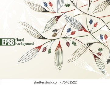 Fondo floral, EPS8