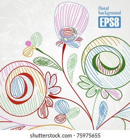 floral background, eps8